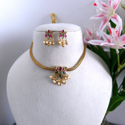 Ruby green pearl attigai