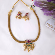 Ruby green pearl attigai