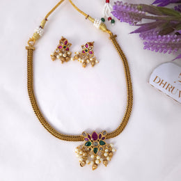 Ruby green pearl attigai