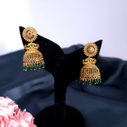 Flower stud peacock Jhumka
