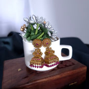 Peacock Square Jhumka