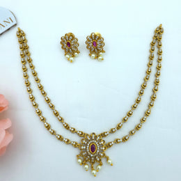Ad Stone layered necklace