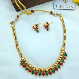 Ruby Green Beads Necklace set