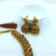 Aadilakshmi Necklace with Jhumka
