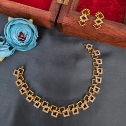 Diamond box necklace