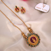 Lakshmi round Pendant chain