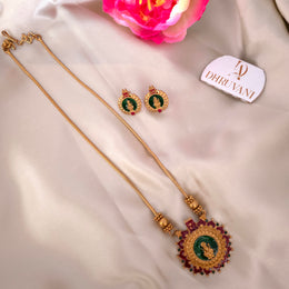 Lakshmi round Pendant chain