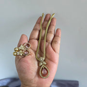 Matte finish AD stone Necklace