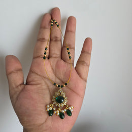 Invisible Green Pearl Necklace