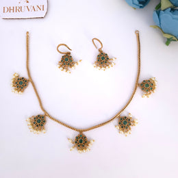 Floral Pearl AD necklace
