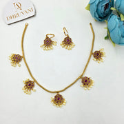 Floral Pearl AD necklace