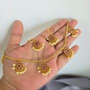 Floral Pearl AD necklace