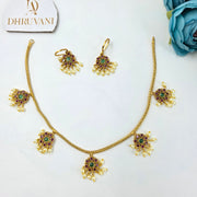 Floral Pearl AD necklace