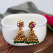 Peacock non idol square Jhumka
