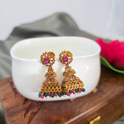 Peacock non idol square Jhumka