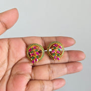 Moon leaf earring