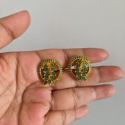 Moon leaf earring