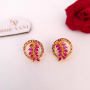 Moon leaf earring