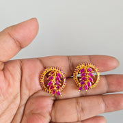 Moon leaf earring