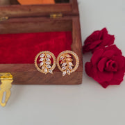 Moon leaf earring