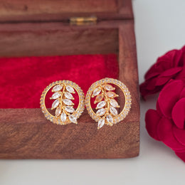 Moon leaf earring