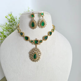 Jyothika Inspired Emerald Necklace