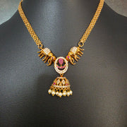 Ad Double Elephant Necklace