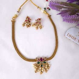 Ruby green pearl attigai