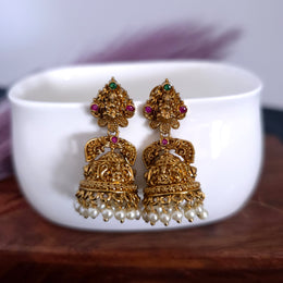 Lakshmi Pearl Gold Jhumka