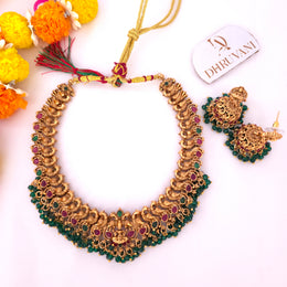 Aadilakshmi Necklace with Jhumka