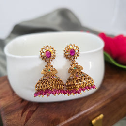 Peacock non idol square Jhumka