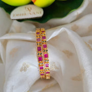 Premium Gold Ruby square bangles