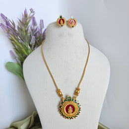 Lakshmi round Pendant chain