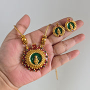 Lakshmi round Pendant chain