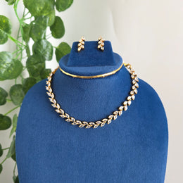 AD leaf necklace set