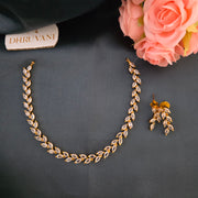 AD leaf necklace set