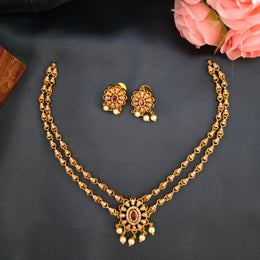 Ad Stone layered necklace