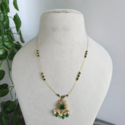 Green Invisible Green Pearl Necklace