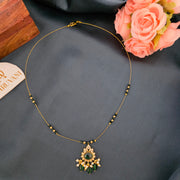 Green Invisible Green Pearl Necklace