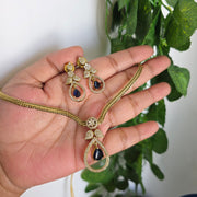 Matte finish AD stone Necklace