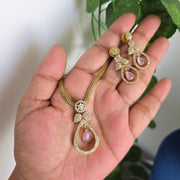 Matte finish AD stone Necklace