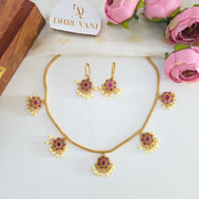 Floral Pearl AD necklace