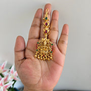 Adishtalakshmi White Gold Maang Tikka