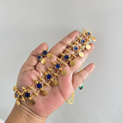 Flower layered coin choker