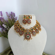 Designer Non Idol peacock necklace