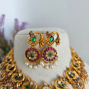 Designer Non Idol peacock necklace
