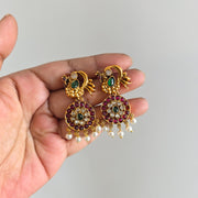 Designer Non Idol peacock necklace
