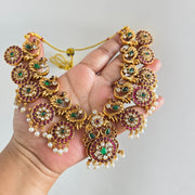 Designer Non Idol peacock necklace