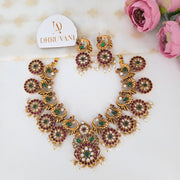 Designer Non Idol peacock necklace