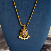 Eva diamond pendant chain with earrings